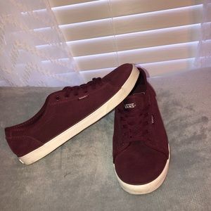 Suede vans (maroon)
